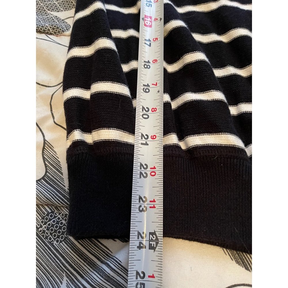 Grace Elements Knit sweater size XL black white‎ striped - Picture 5 of 7